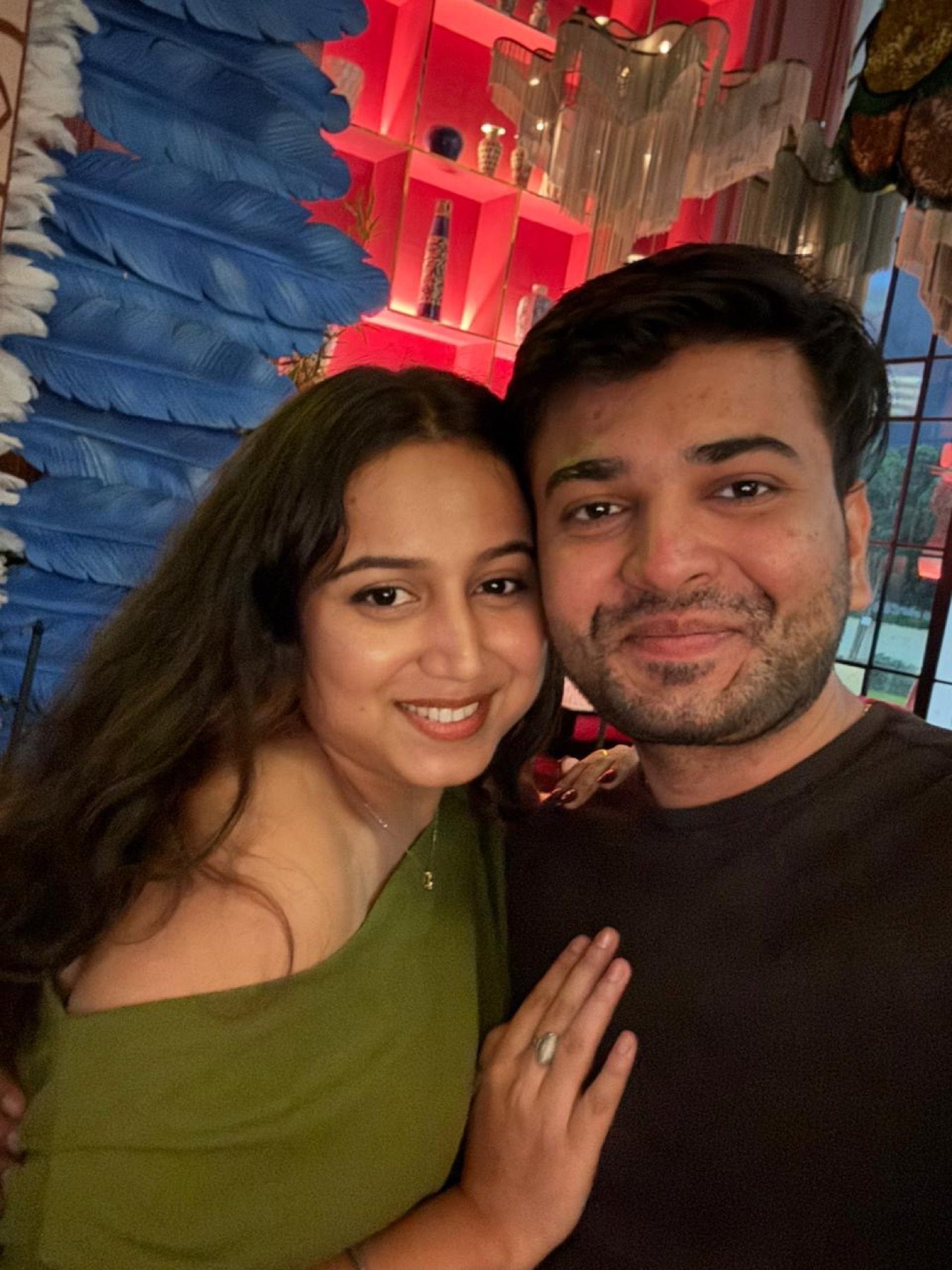 A smiling photo of us together